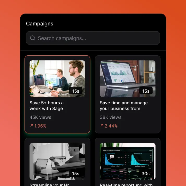 Sage campaign list sidebar
