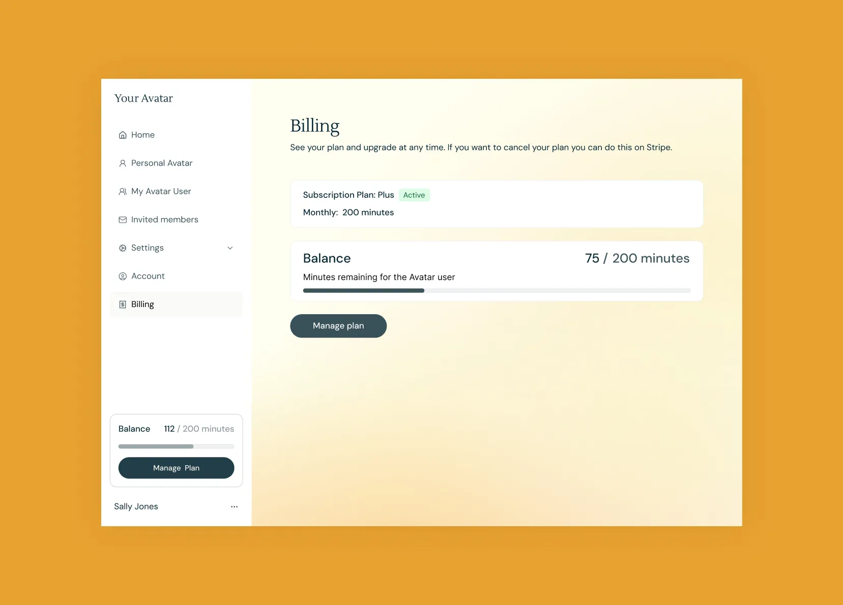 Your Avatar billing and subscription management